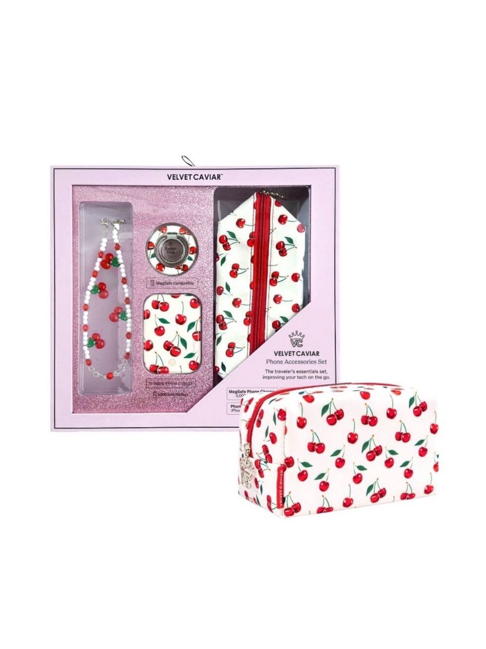 Velvet Caviar Phone Accessories Gift Set - Mon Cheri Cherry